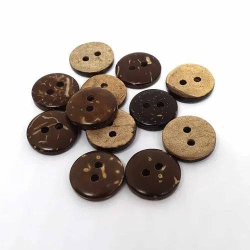 Eco-Friendly Coconut Buttons 2 Holes (Pack Of 72 Pcs)