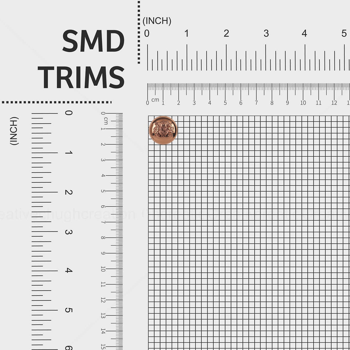 Golden Antique Designer Metal Button