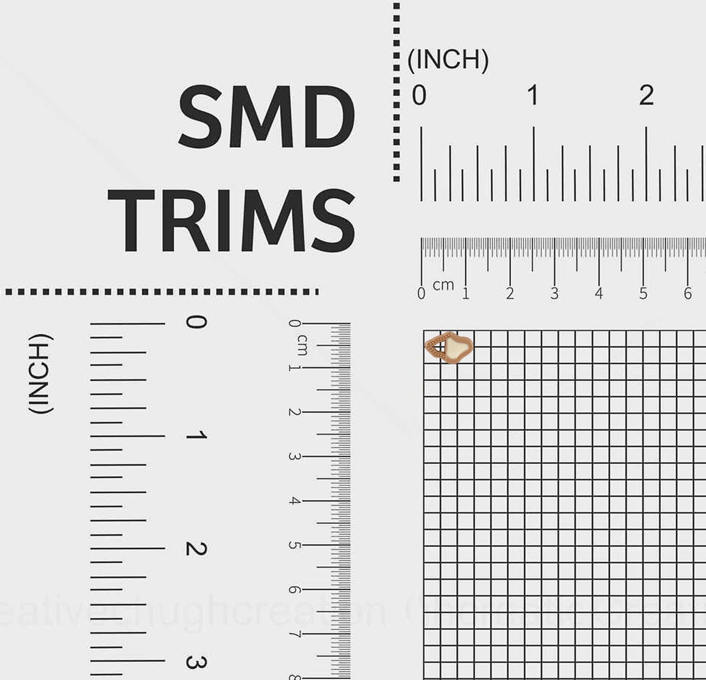 Gold & White Metal Button