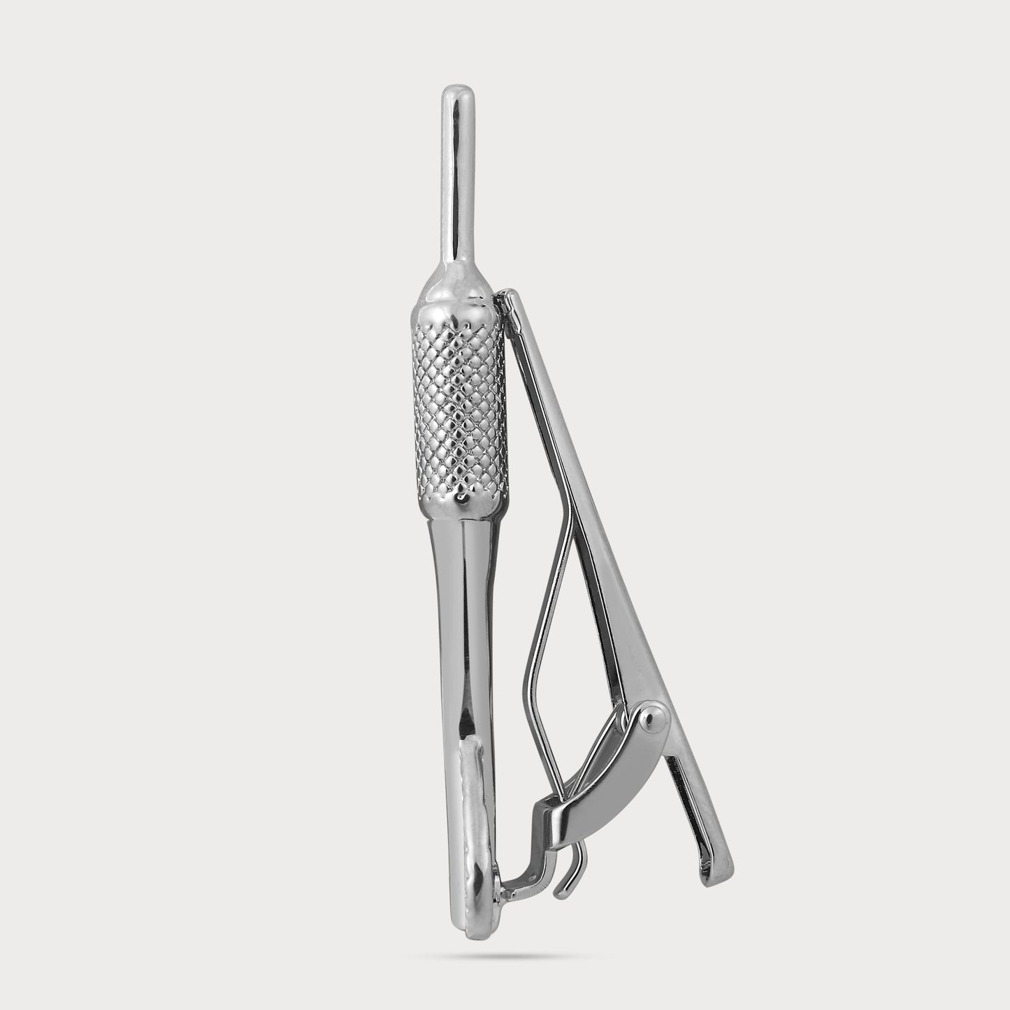 Luxury Occasion Wear Shiny Silver Tie Bar