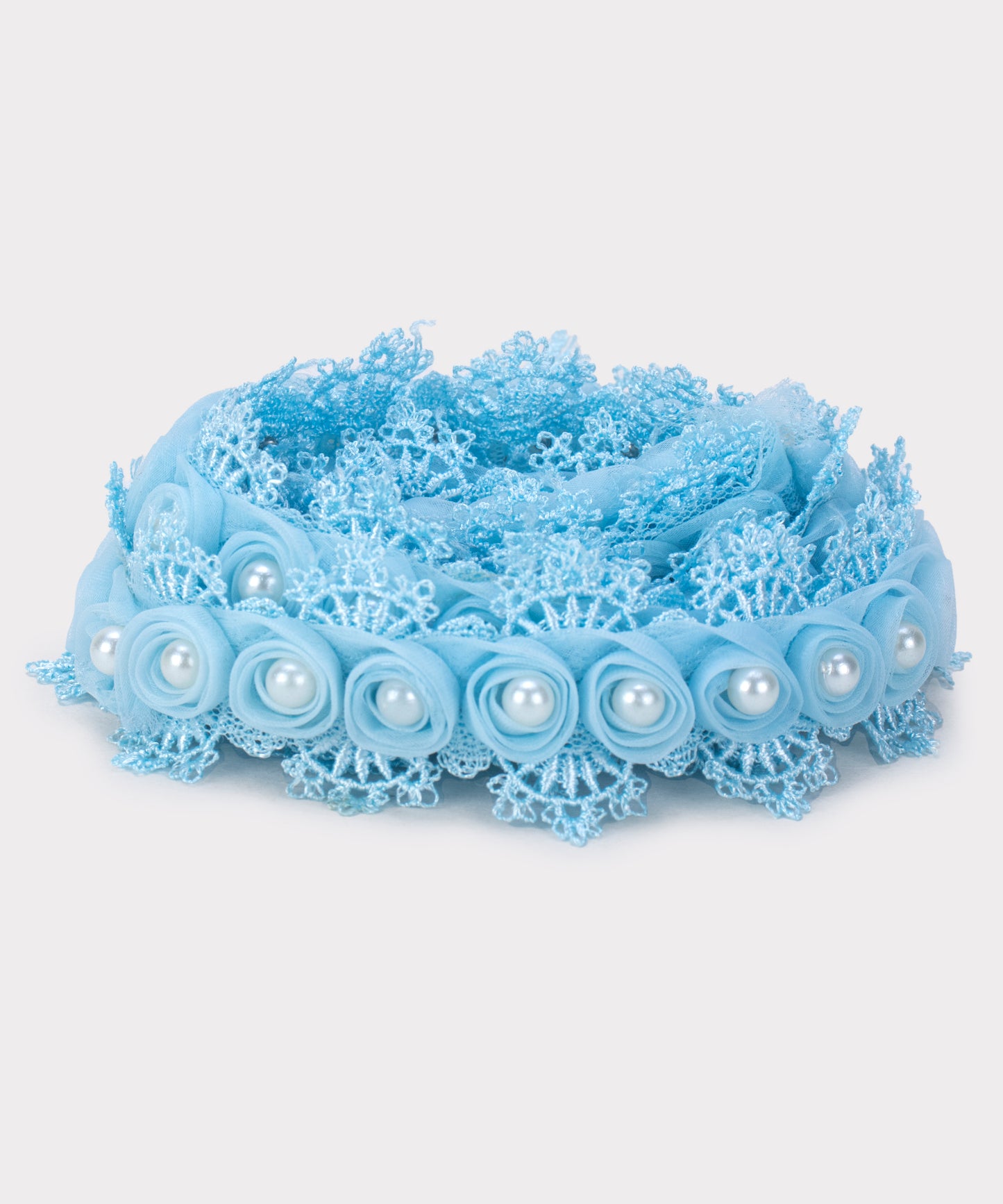 Pink Exclusive Pearl Beaded Lace Trim (Pack of 5 Meters)