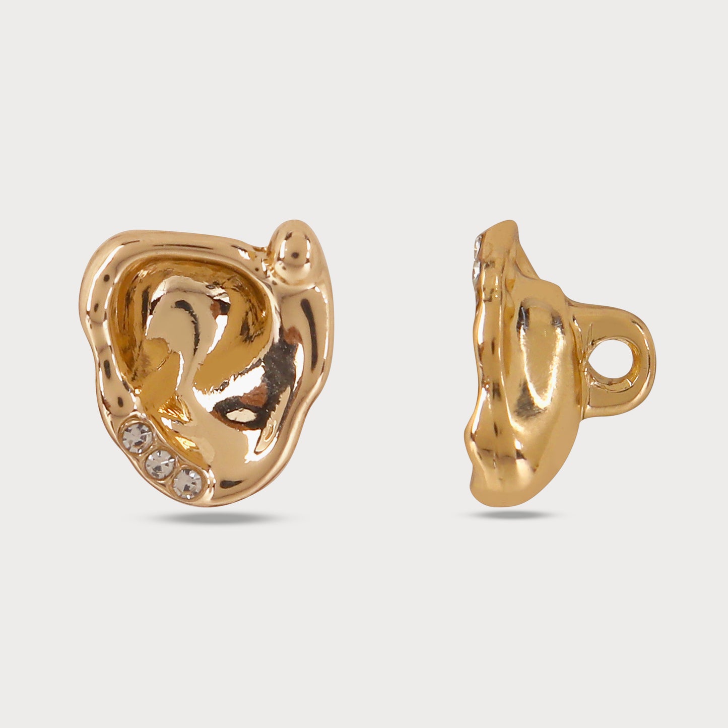 Gold Metal Shirt Buttons for Women's Designer Wear
