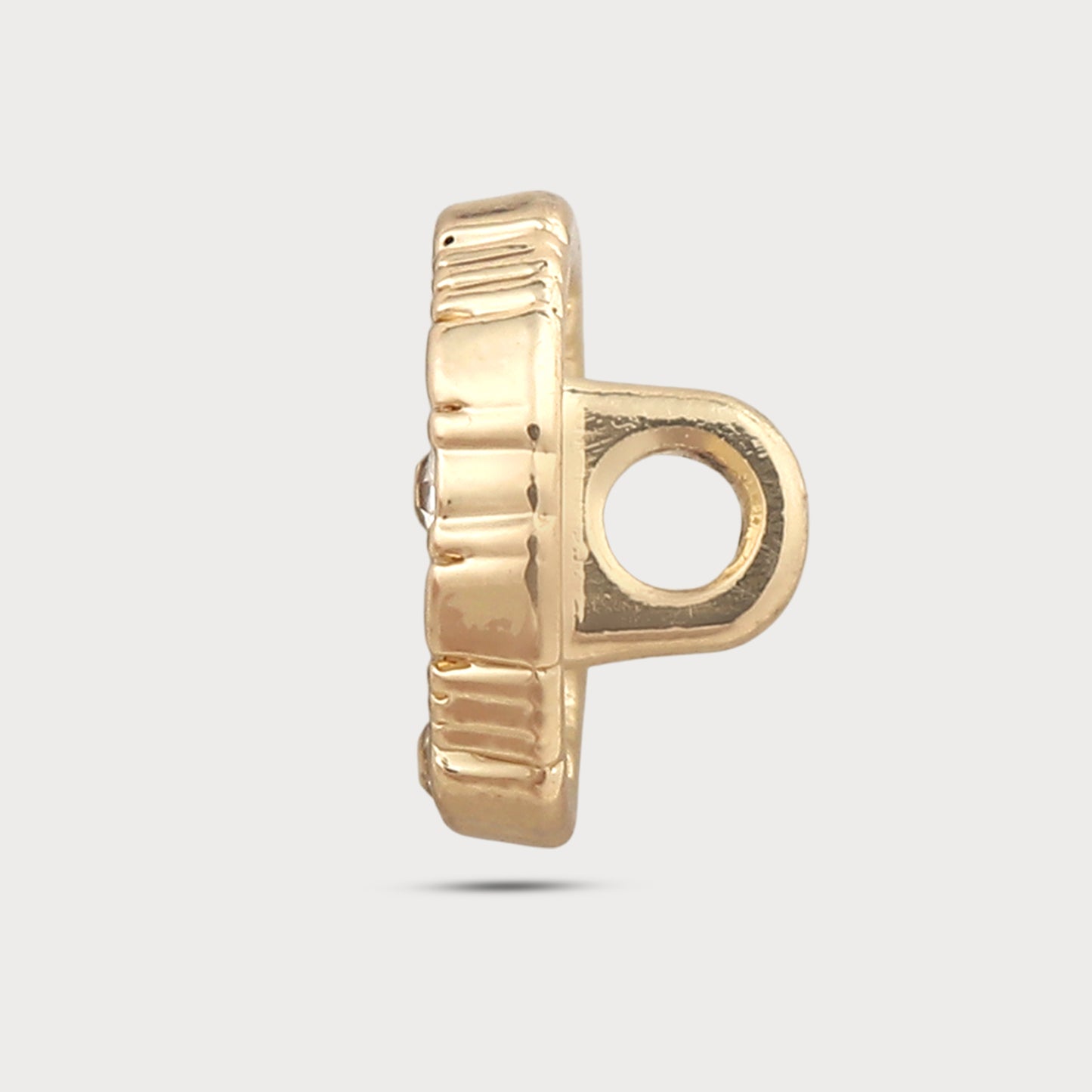 Geometric Stone Designer Metal Button