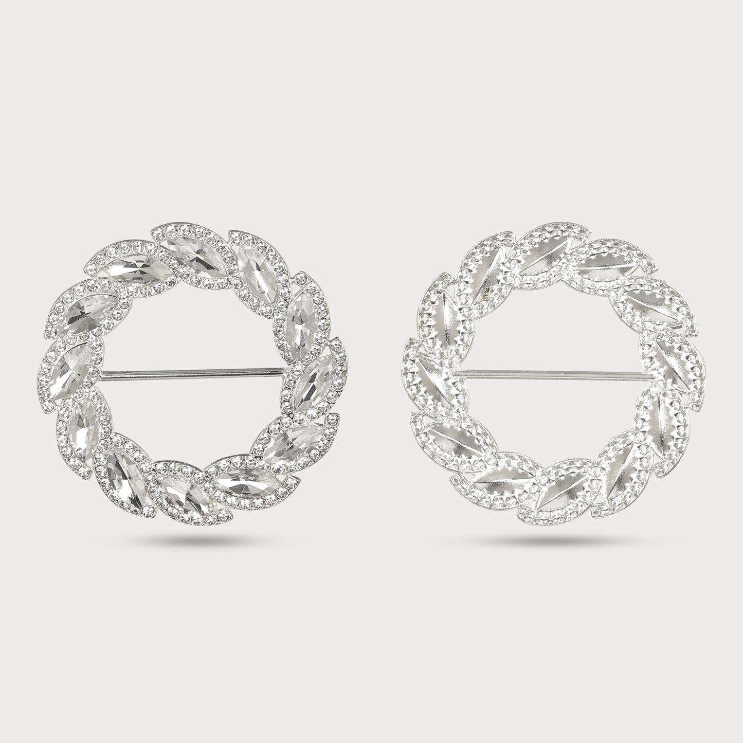White Stone Metal Buckle
