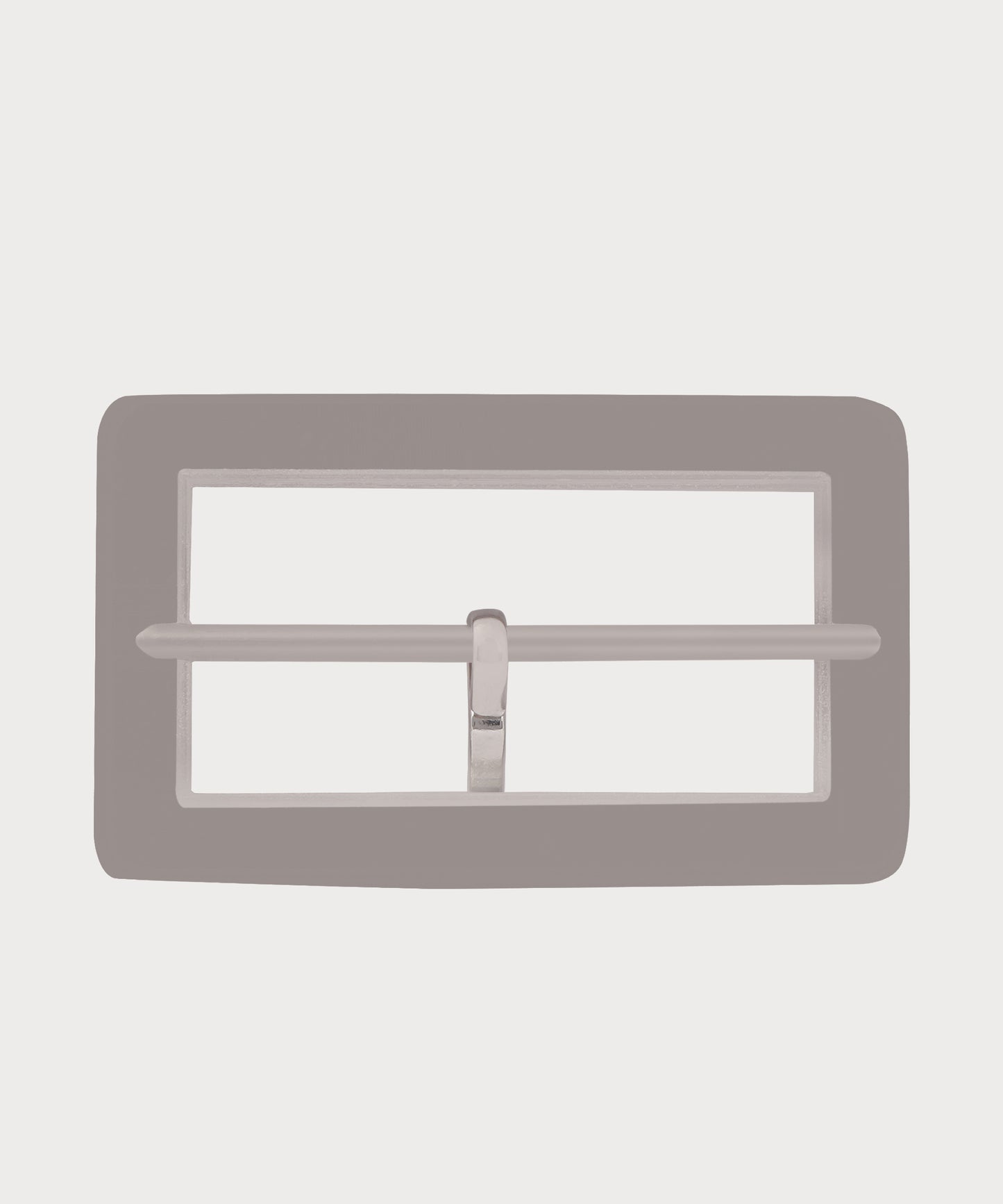 Polished Silver Buckle for High-End Belts