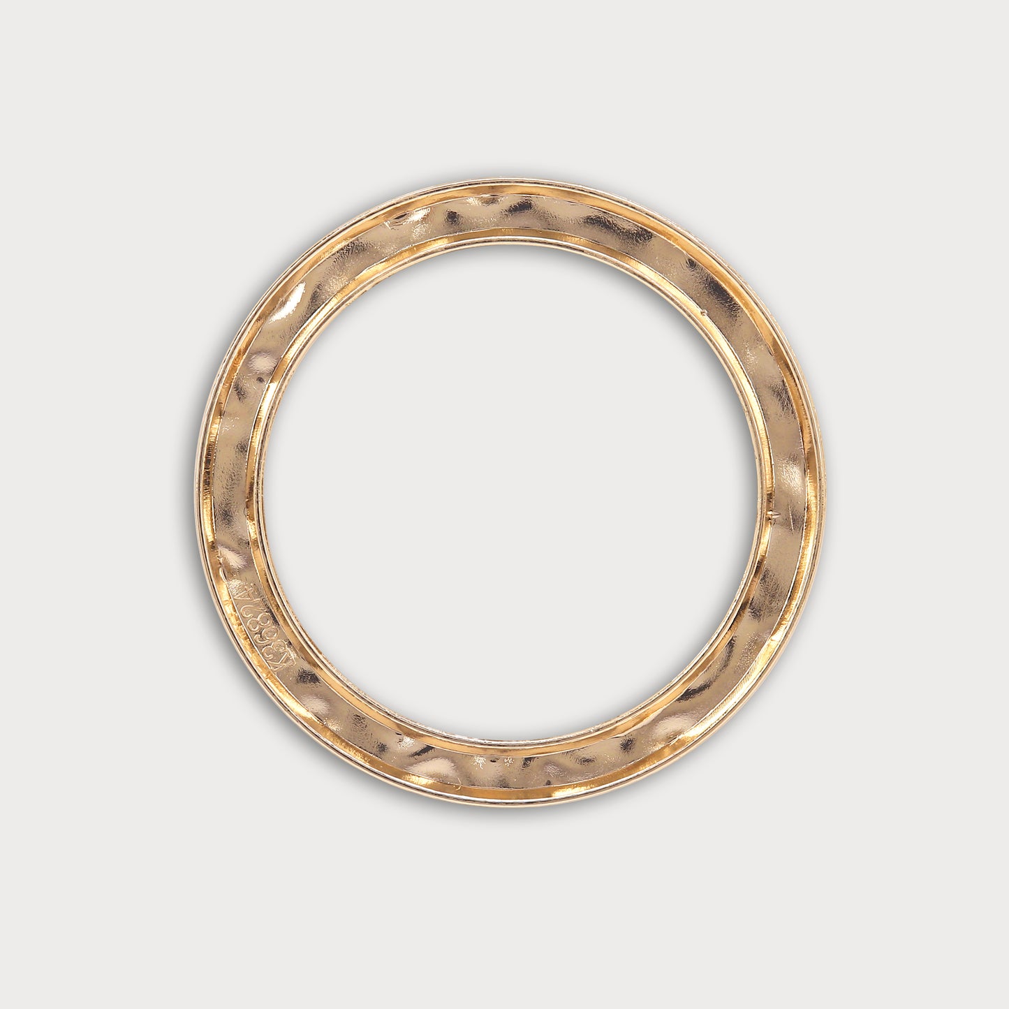 Textured Golden Polished Ring Buckle