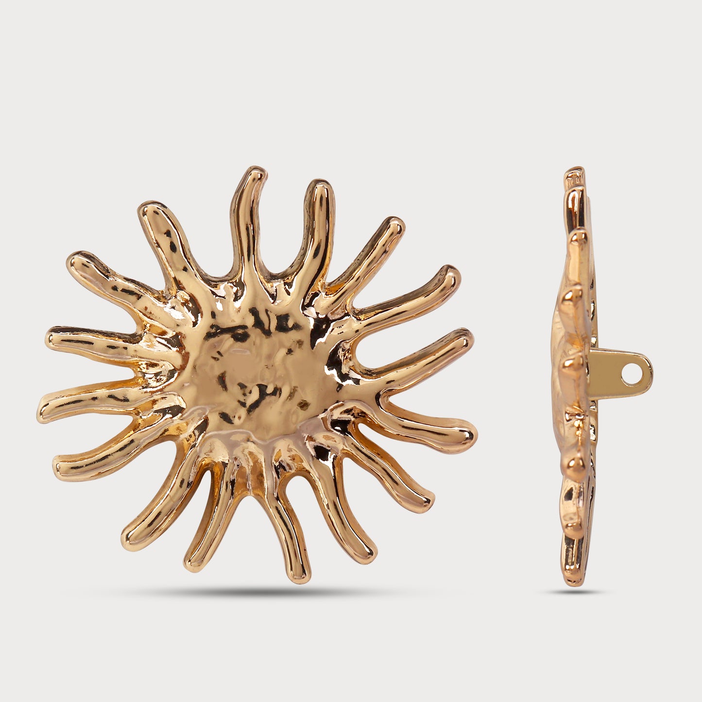 Bold Statement Golden Metal Buttons