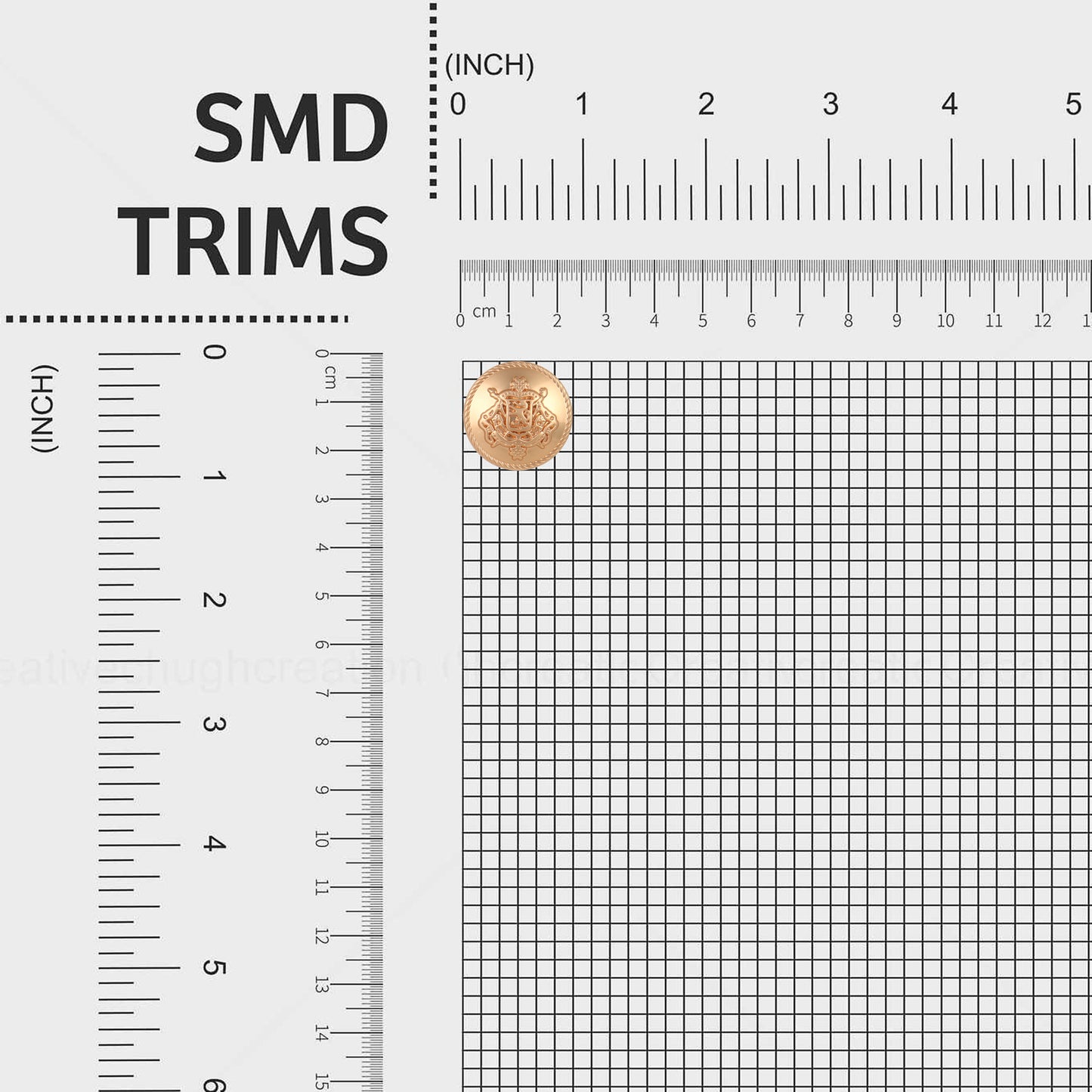 Luxury Golden Metal Button