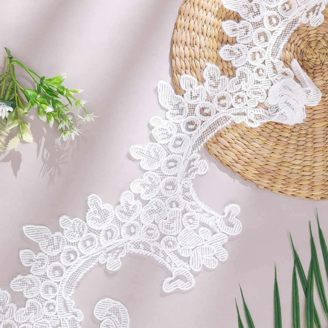 White Threadwork Lace β Couture Finish