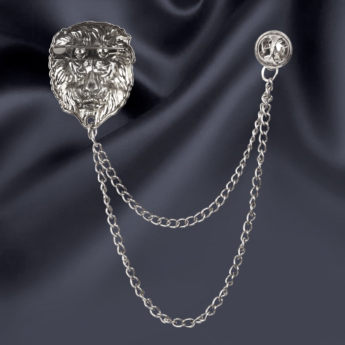 Royal Silver Lion Brooch