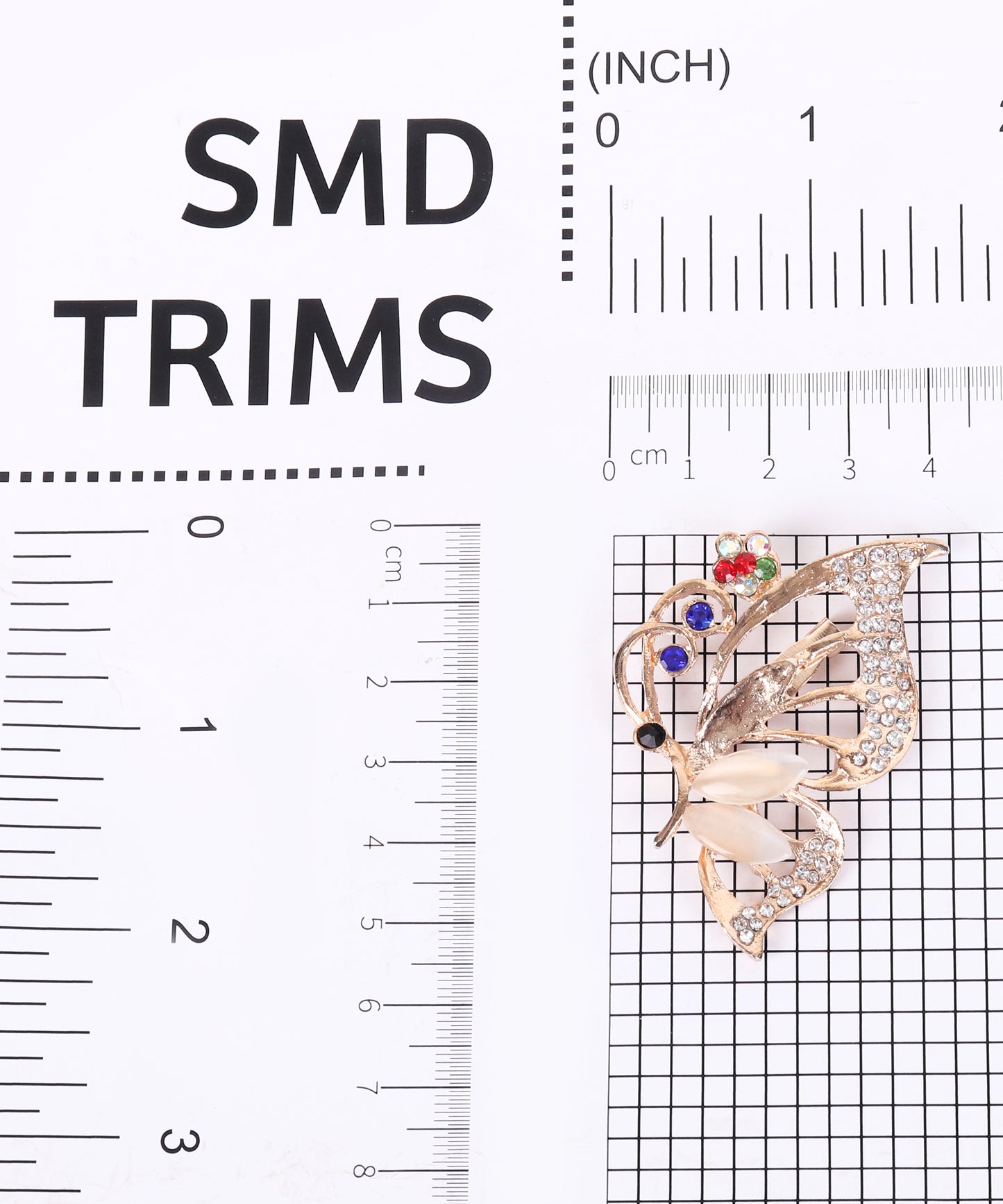 Designer Stone Metal Brooch