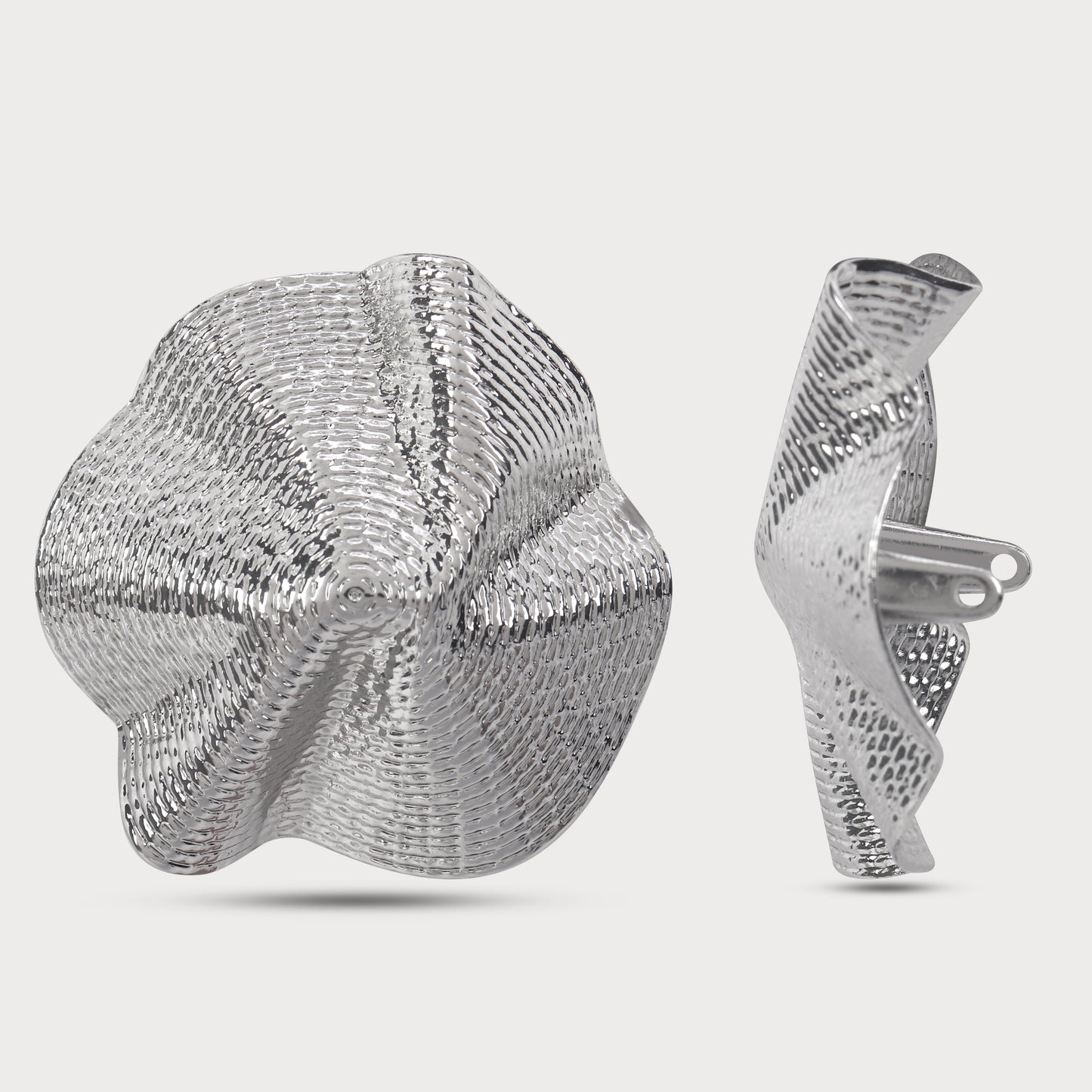 Luxury Oversized Silver Metal Buttons