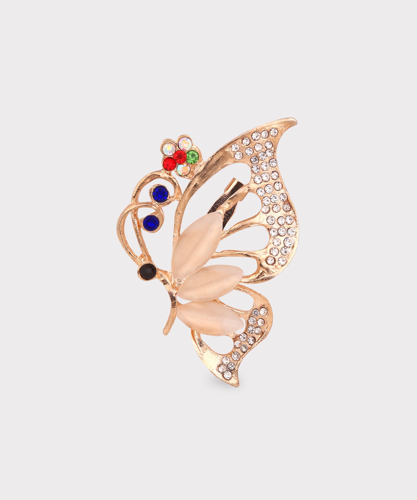 Designer Stone Metal Brooch