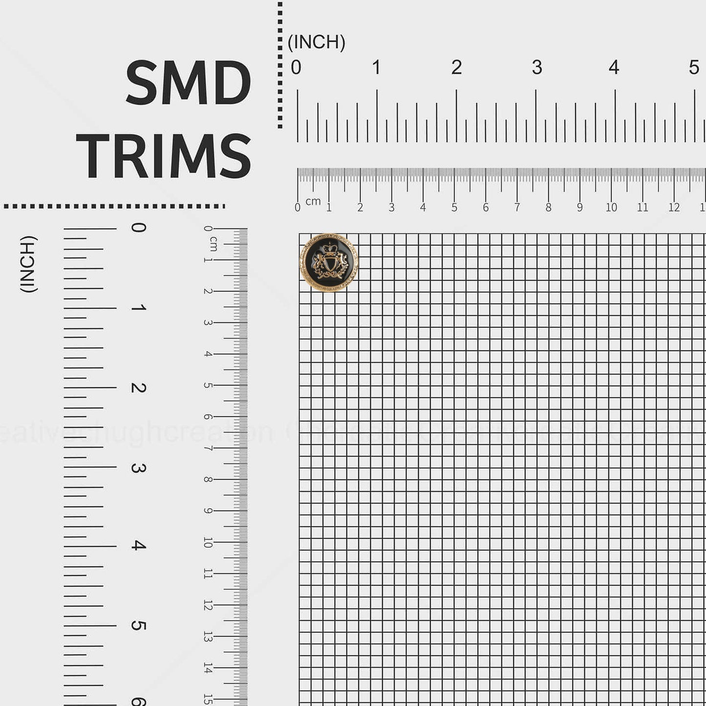 Golden Anchor Metal Button