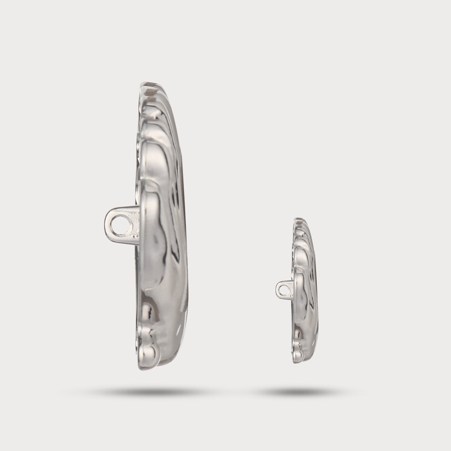 Luxury Seashell Silver Metal Button