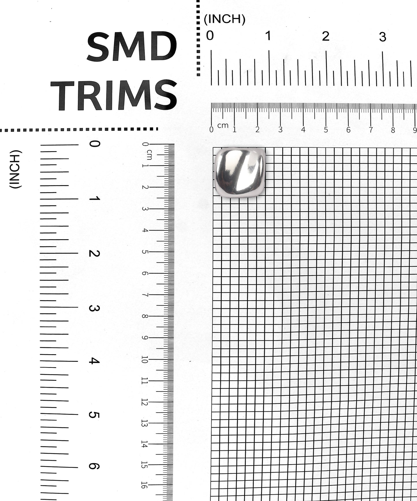 Silver Square Button for Modern Garments