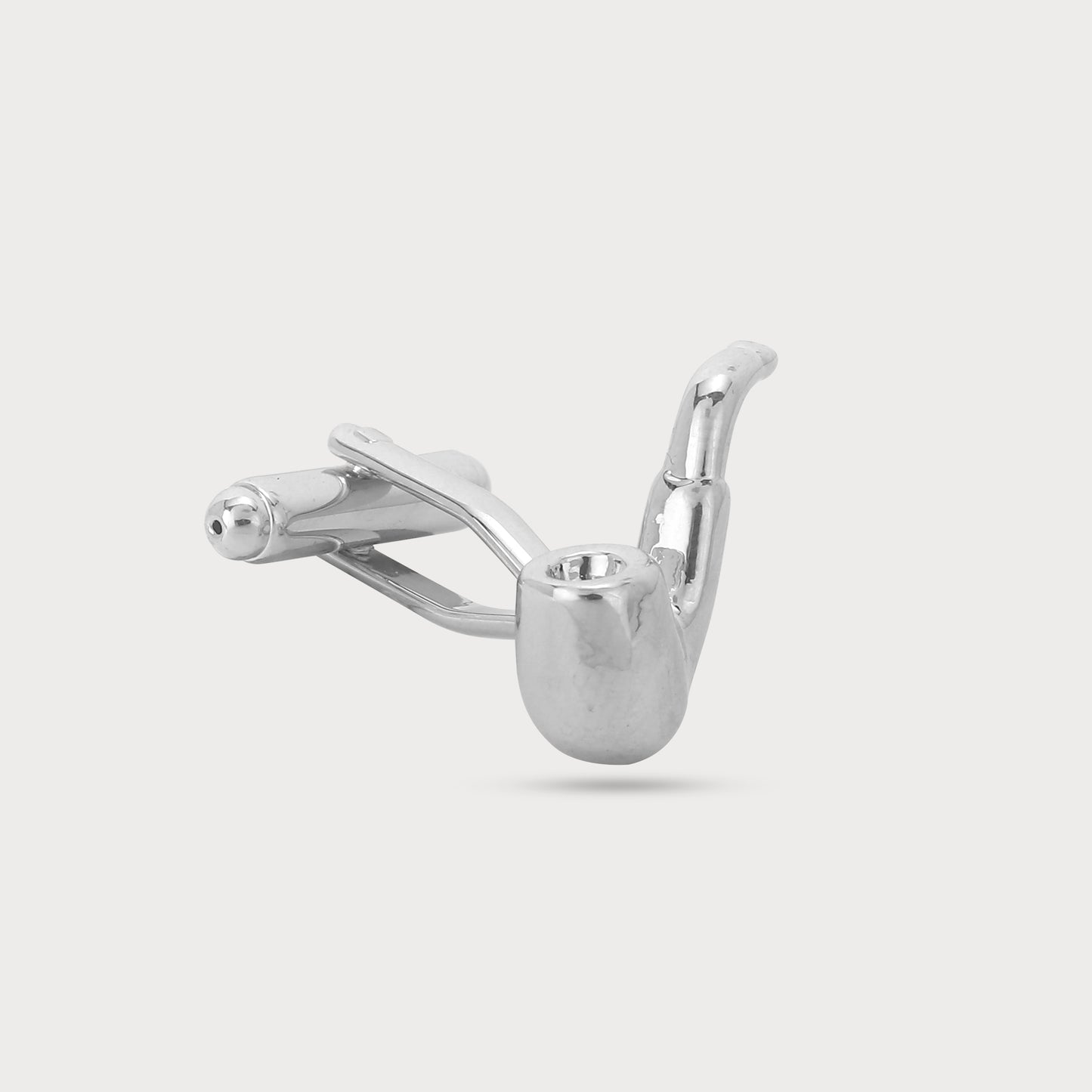 Elegant Silver Crafted Metal Cufflinks