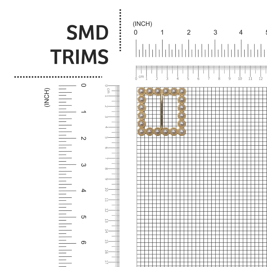 Women's Square Pearl Buckle