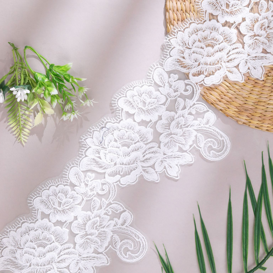 Bridal Gown Lace Trim β Heavy Embroidery