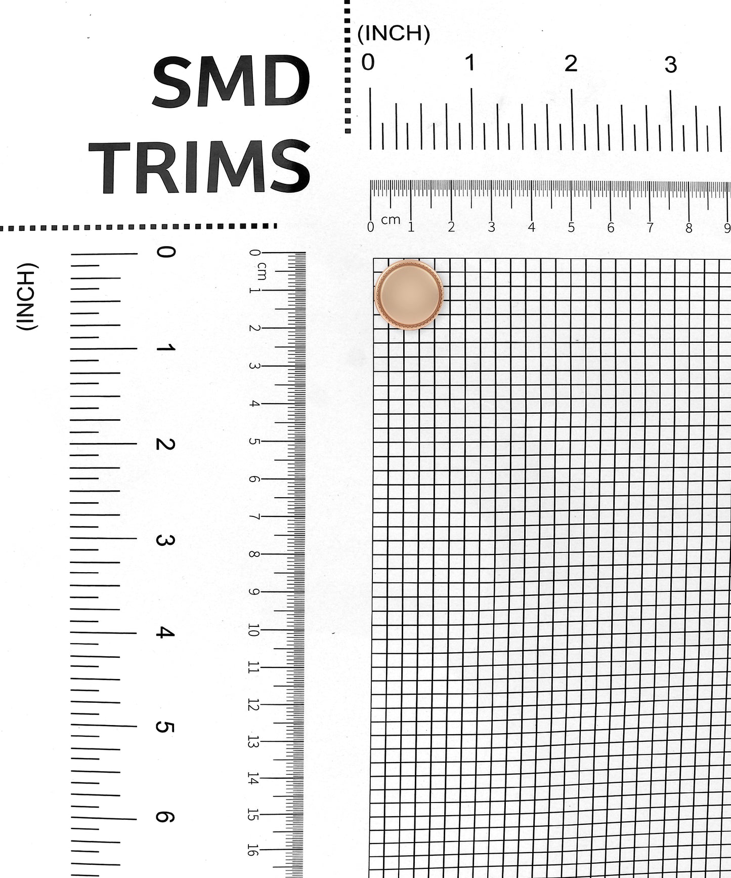 Matte Gold Button with Soft Rounded Edges