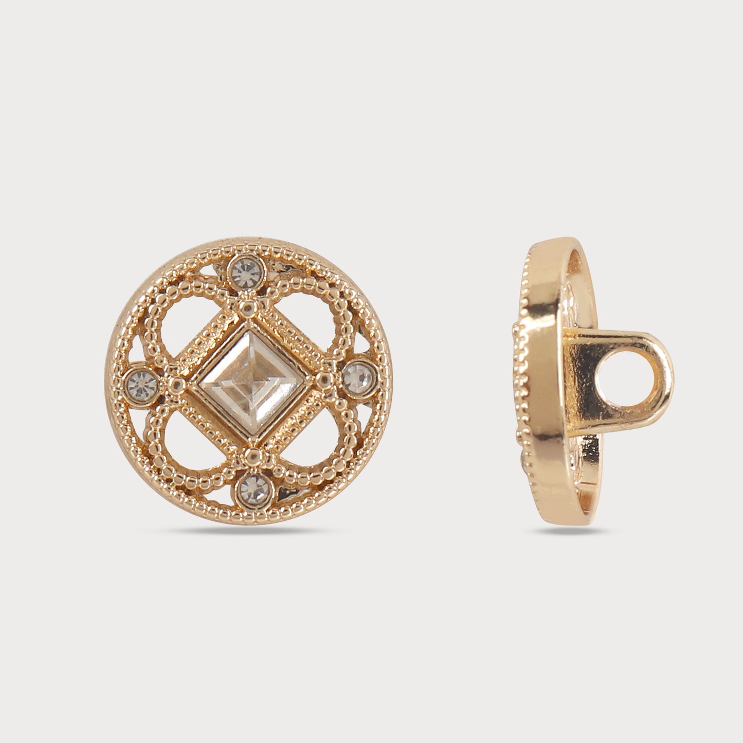 Exquisite Metal Stone Buttons