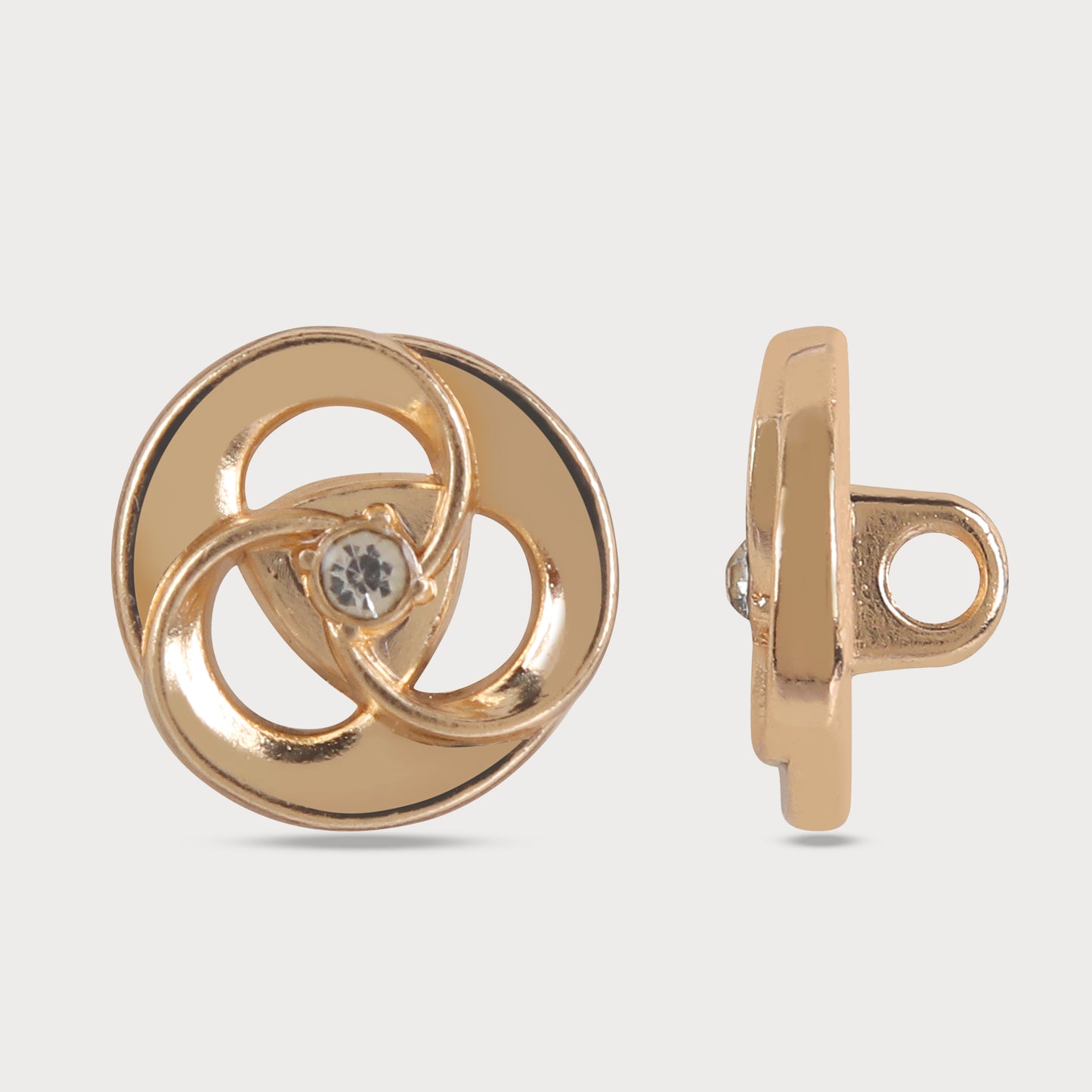 Statement Metal Gold Button