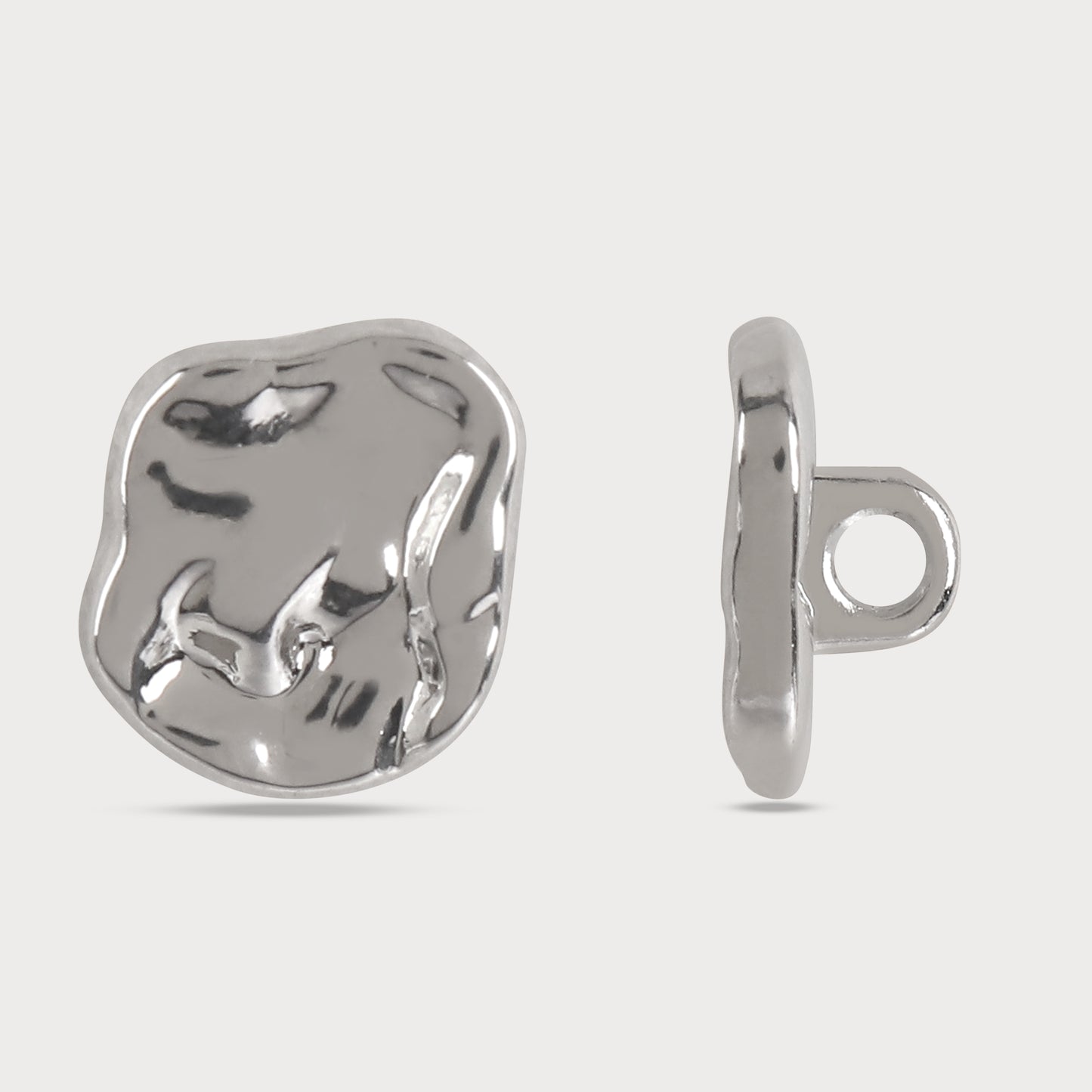 Fashion-Forward Silver Metal Buttons