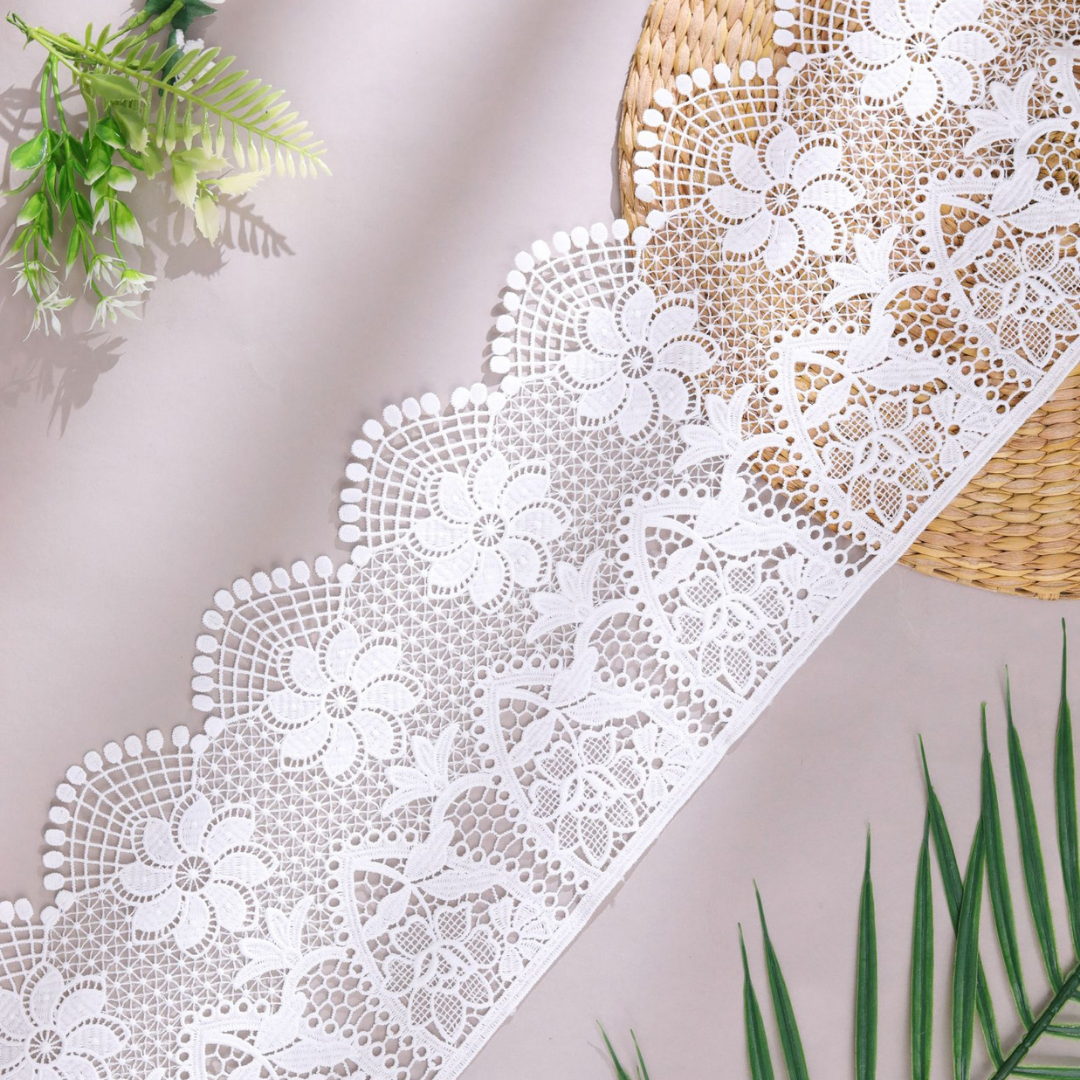Broad Size Designer Flower Lace