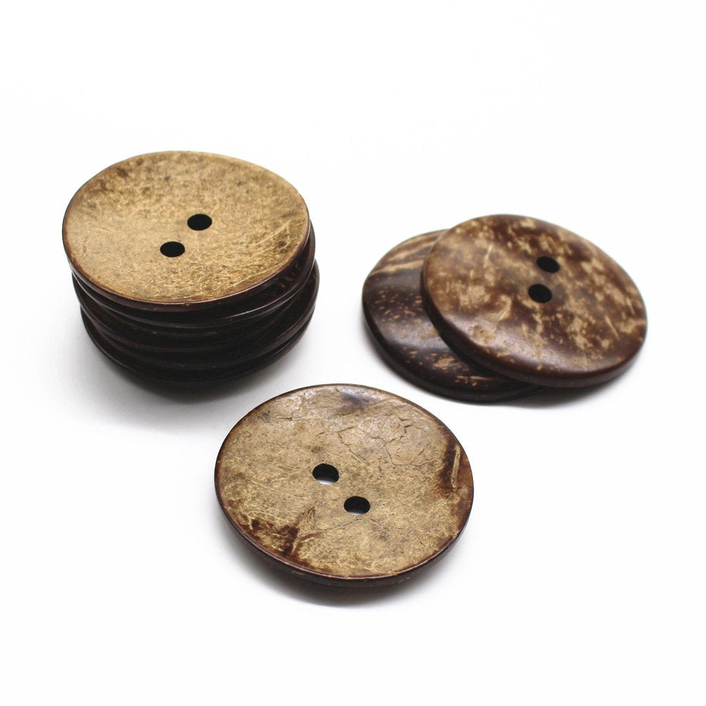Eco-Friendly Coconut Buttons 2 Holes (Pack Of 72 Pcs)
