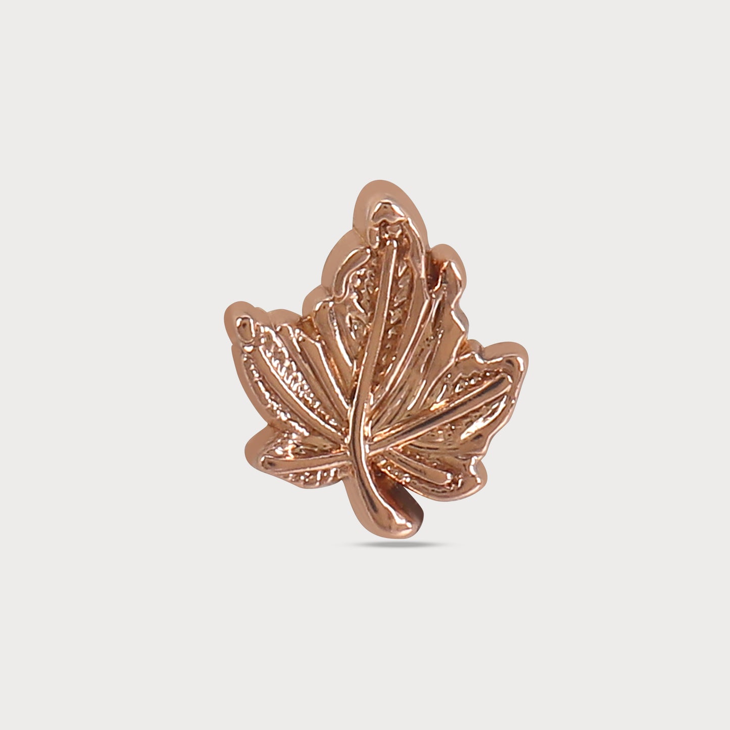 Golden Leaf Metal Button