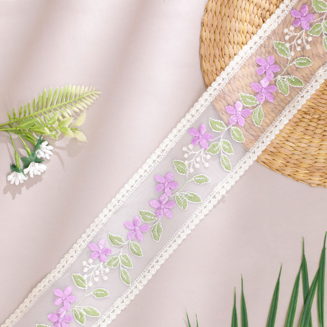Multicolor Floral Trail on Soft Net