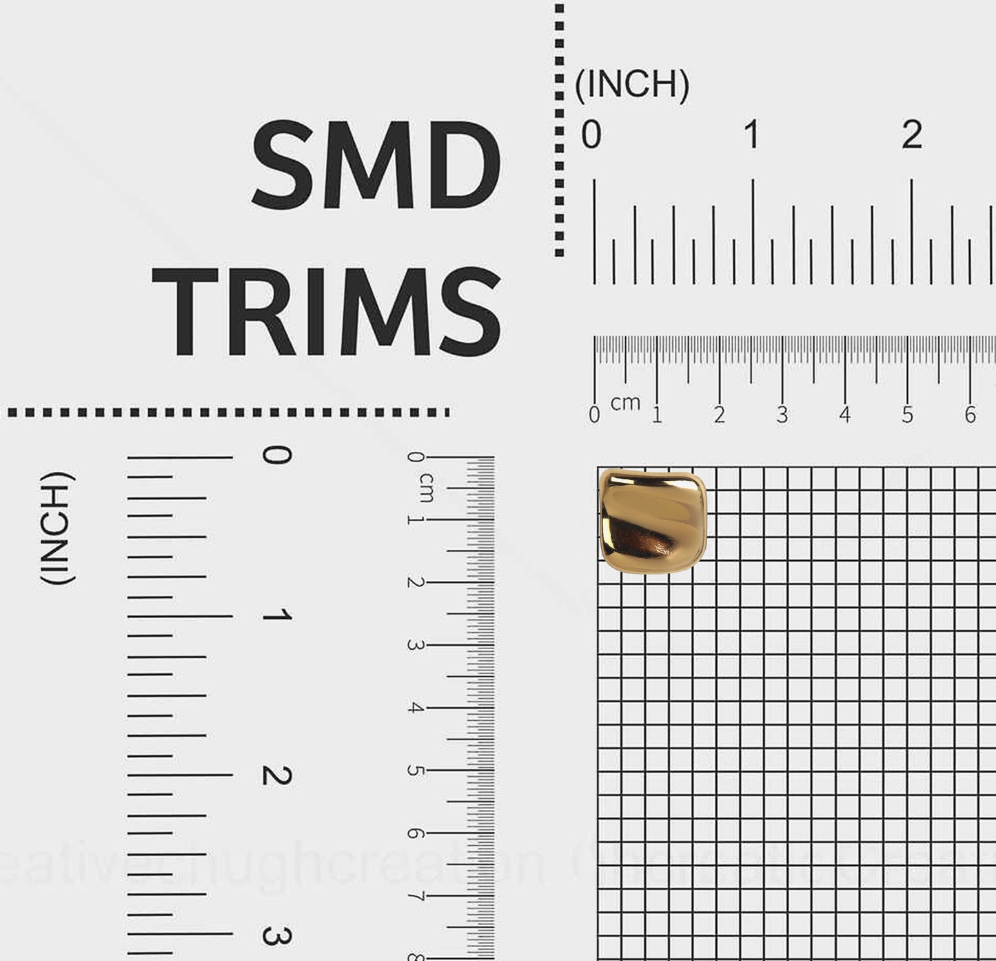 Textured Golden Square Button for Modern Garments