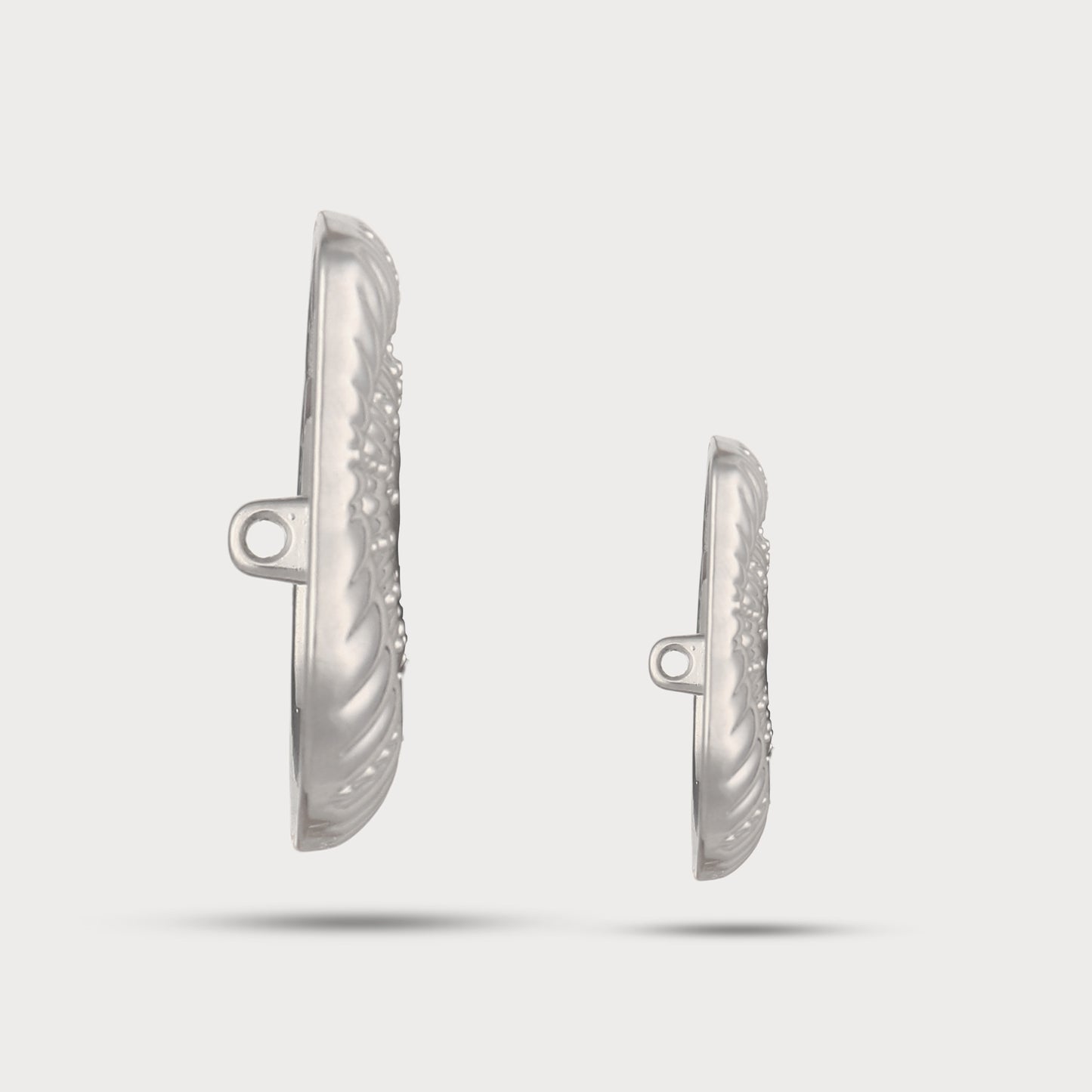 Elite Designer Silver Metal Button