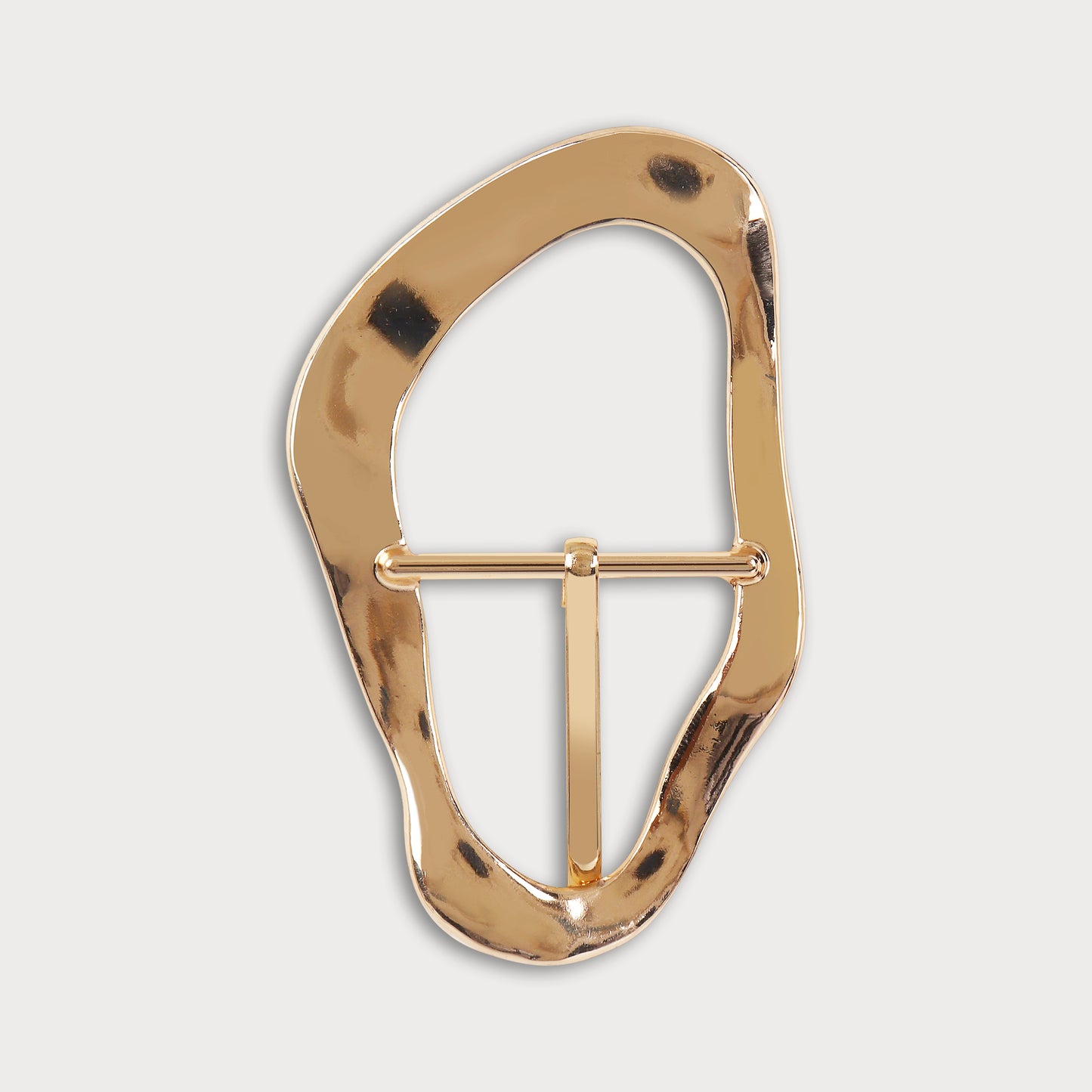 Glossy Gold Oval Buckle