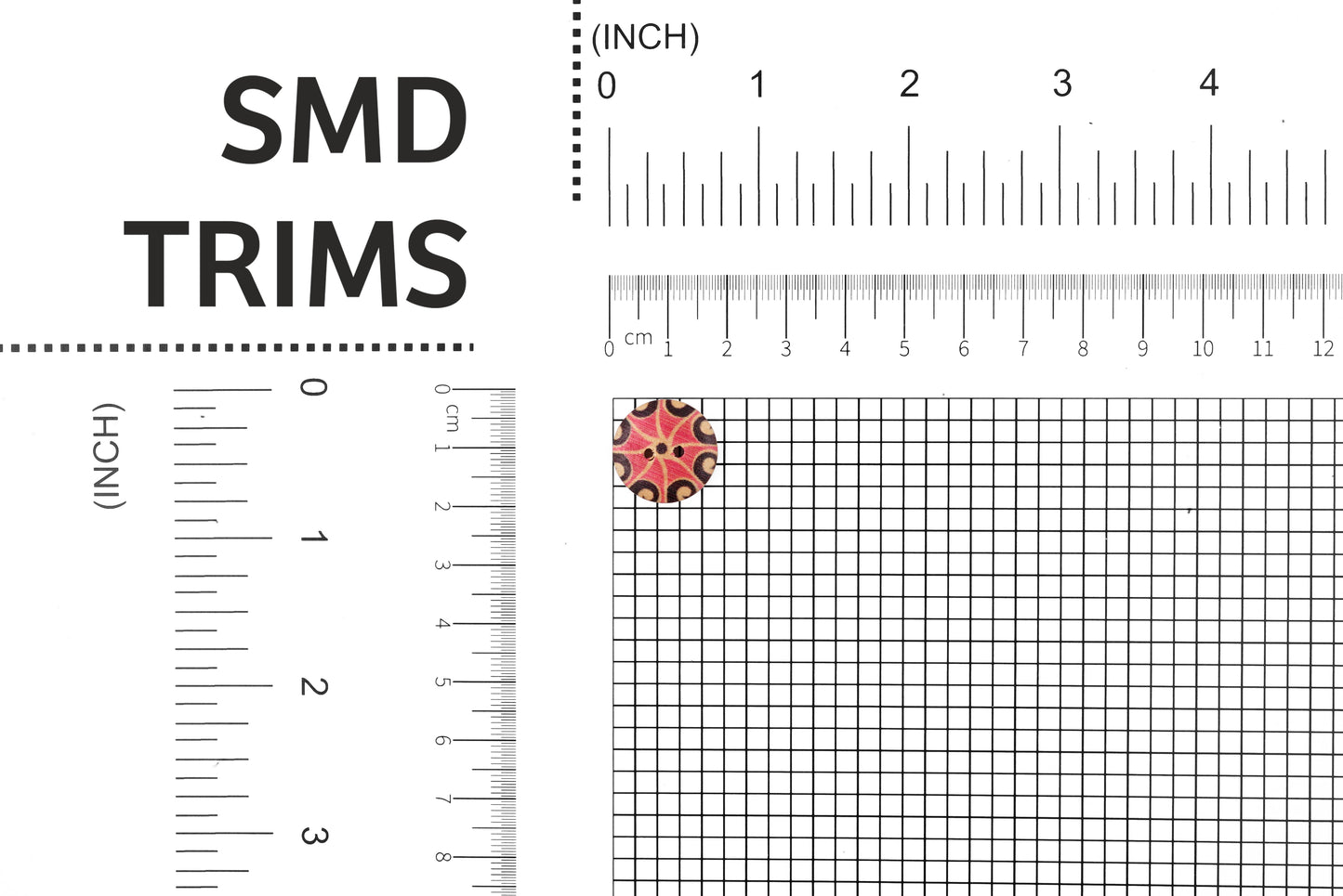 Abstract Print Wooden Button Designer Choice