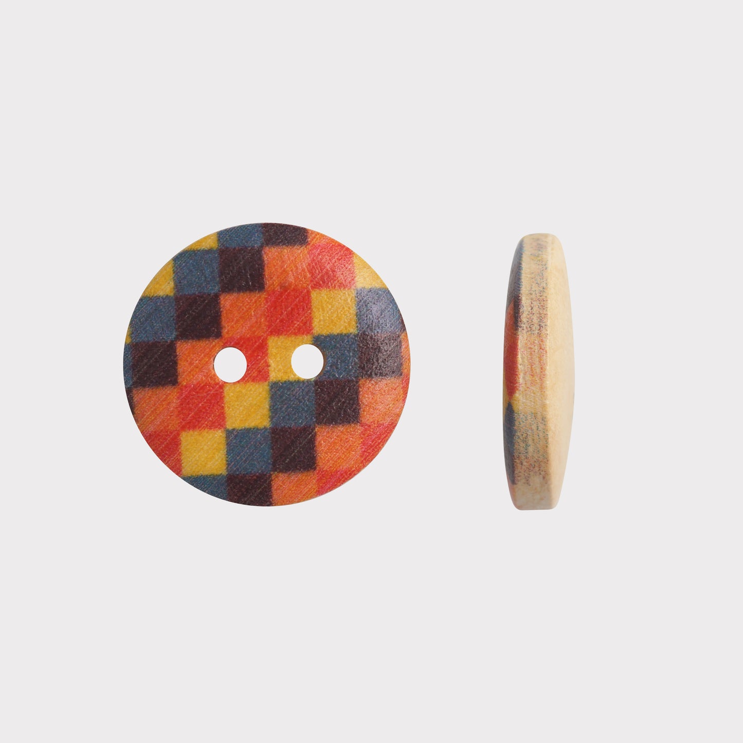 Multicolor Wooden Button