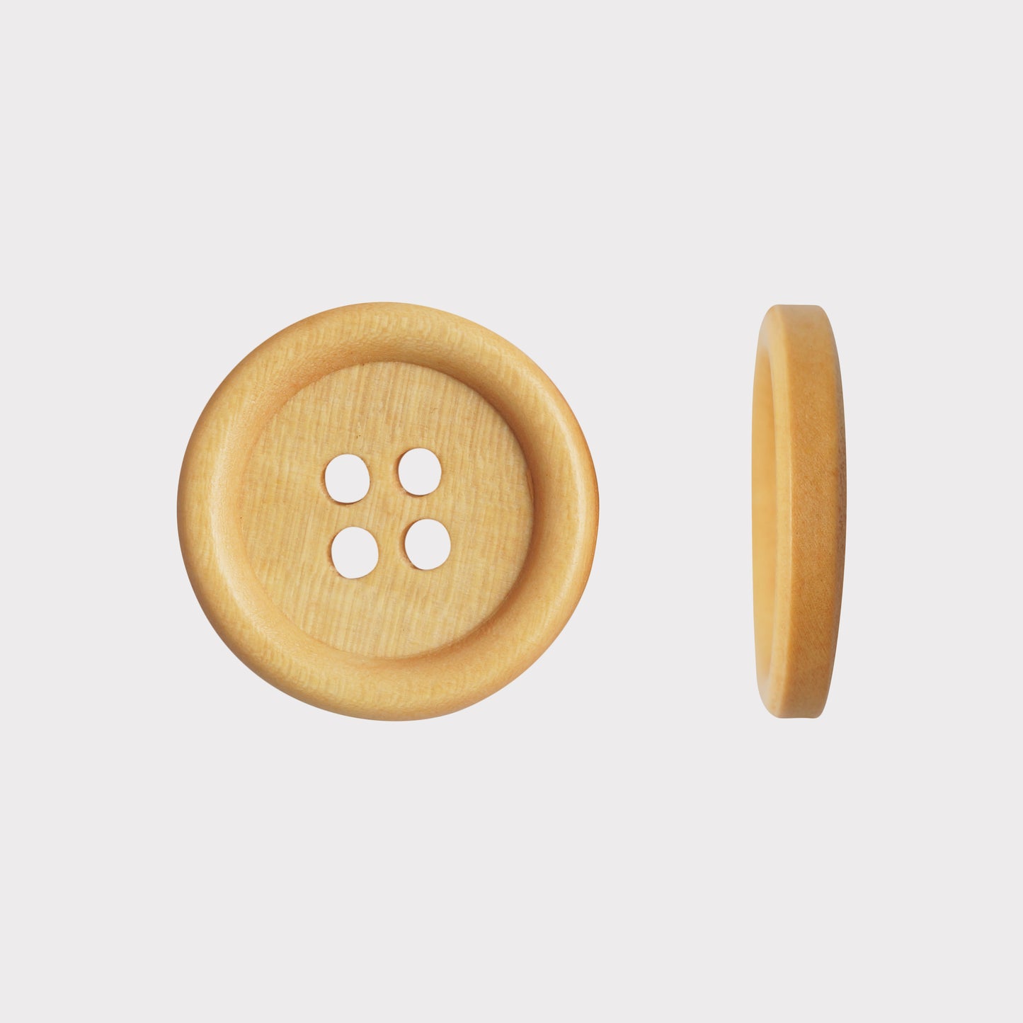 Designer Light Brown Wooden Button