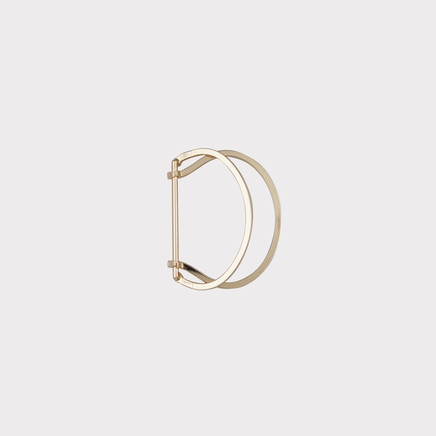 Open-Close Customizable Belt Buckle Golden Polish