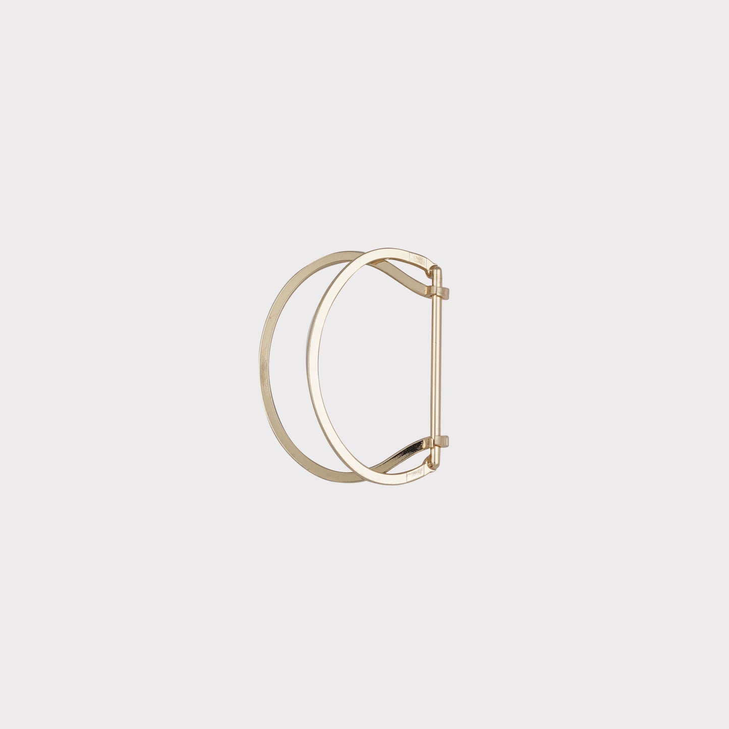 Open-Close Customizable Belt Buckle Golden Polish