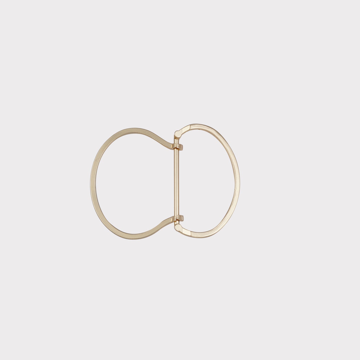 Open-Close Customizable Belt Buckle Golden Polish