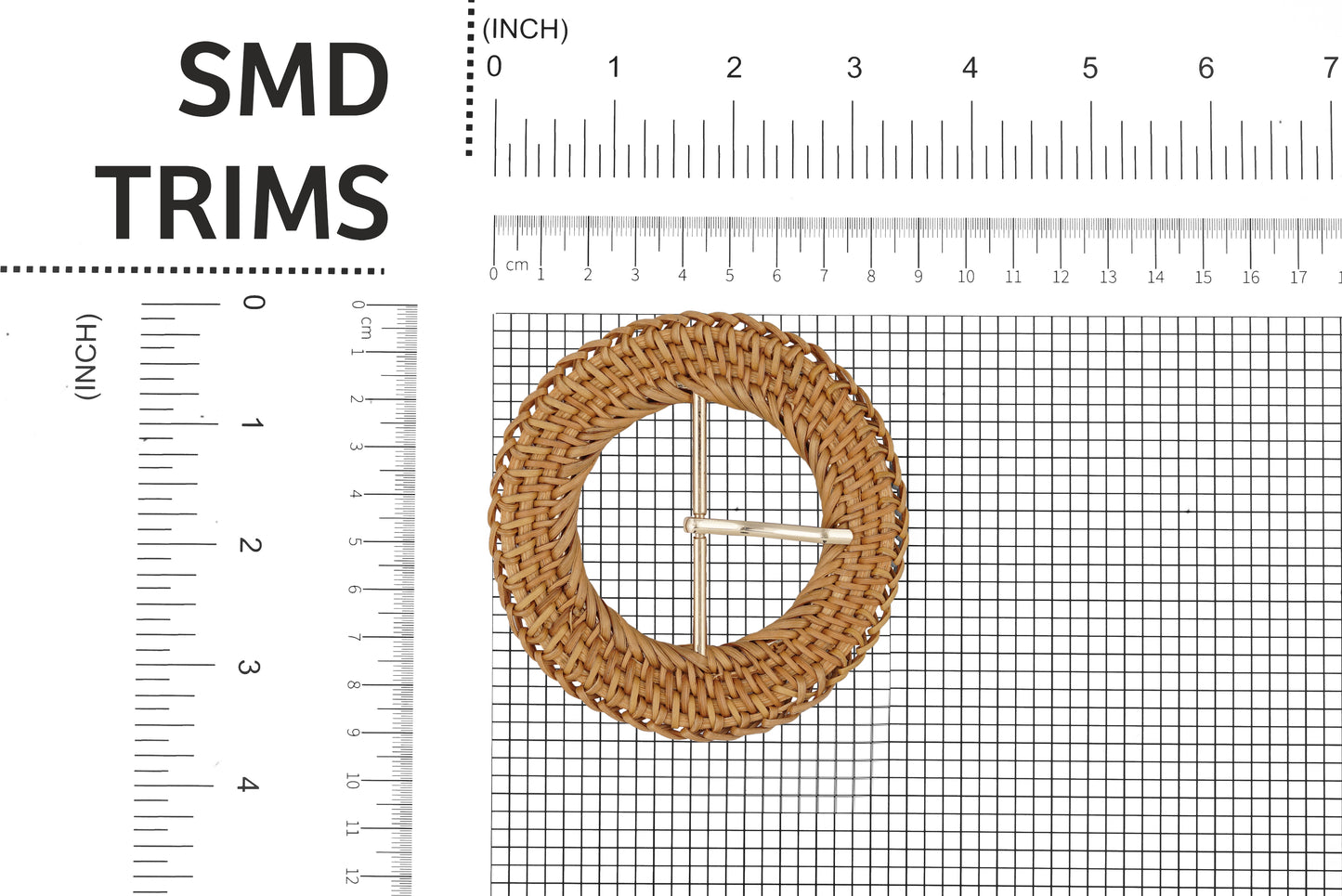 Knitted Raffia Woman's Belt Buckle