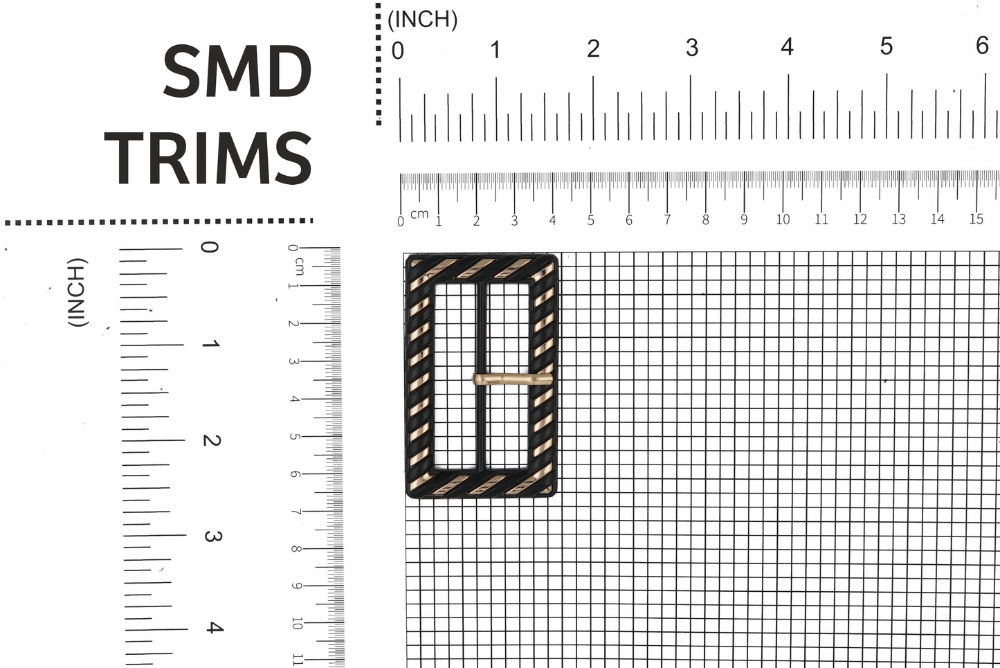 Rectangle Smooth Finish Black Metal Buckle