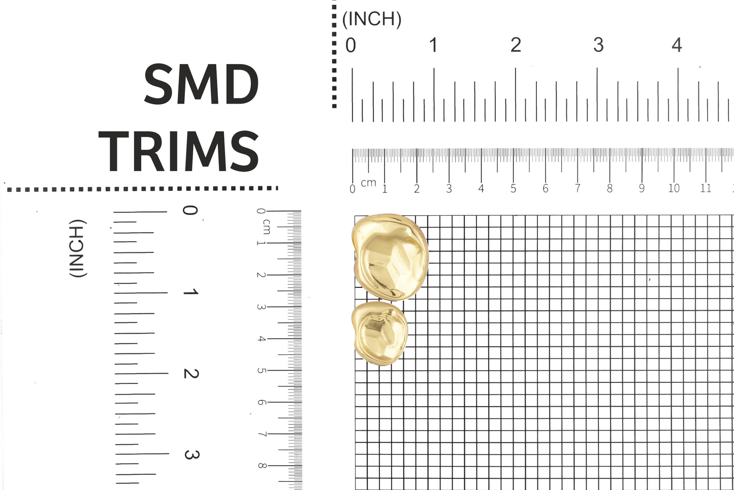 Designer Shape Golden Metal Button