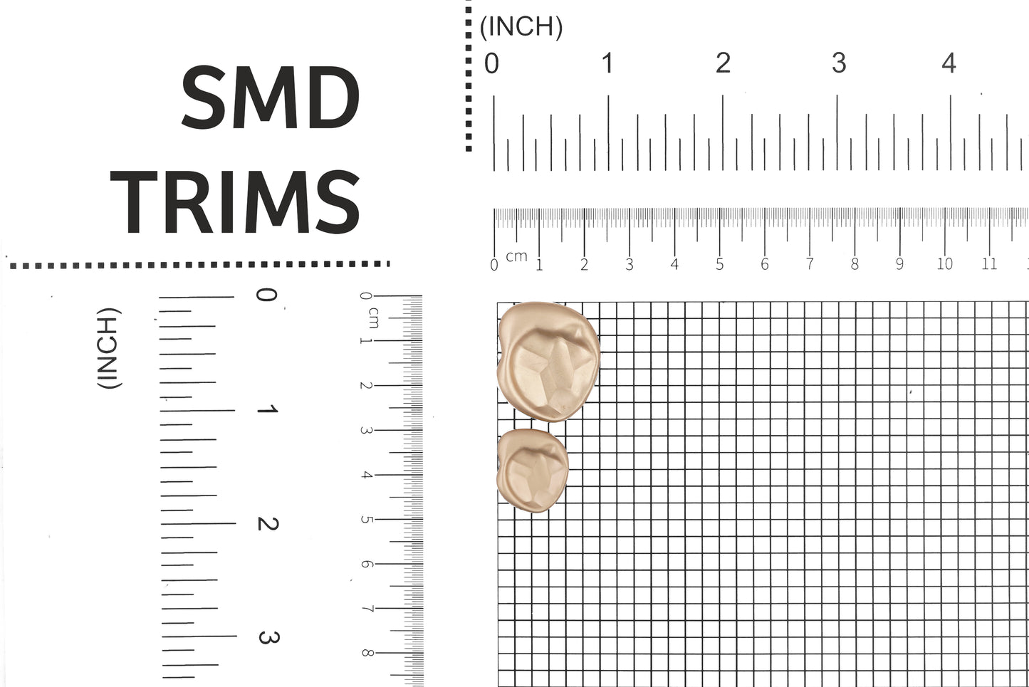 Designer Shape Rose Gold Metal Button