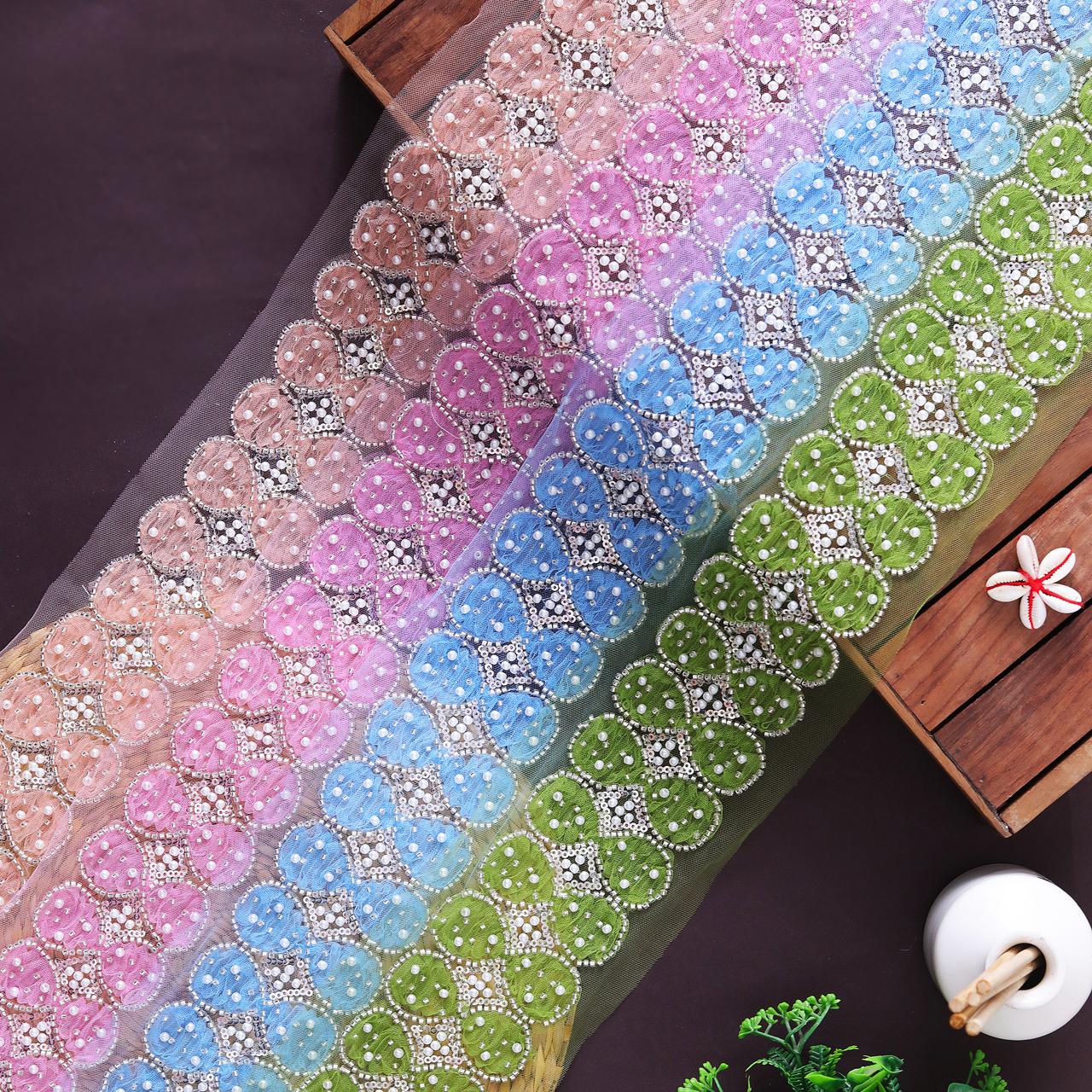 High-Fashion Lace with Beaded Pattern