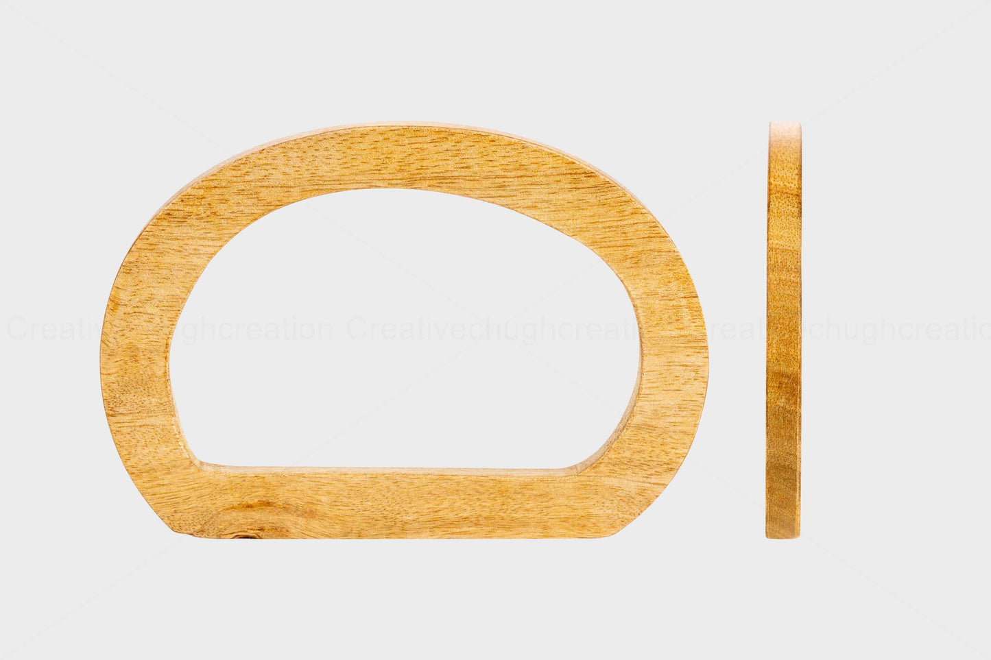 Wooden D-Handle (Pack Of 2 Pcs)