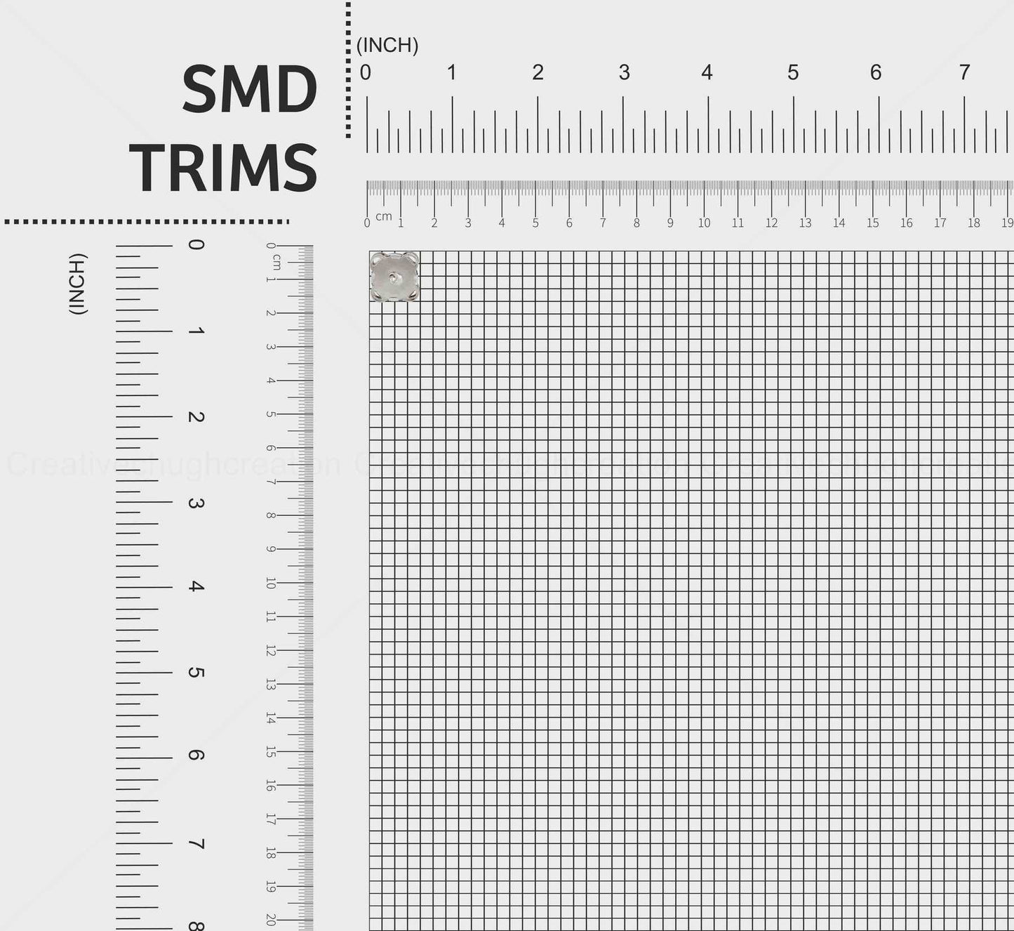 Silver Stitch Magnet Button