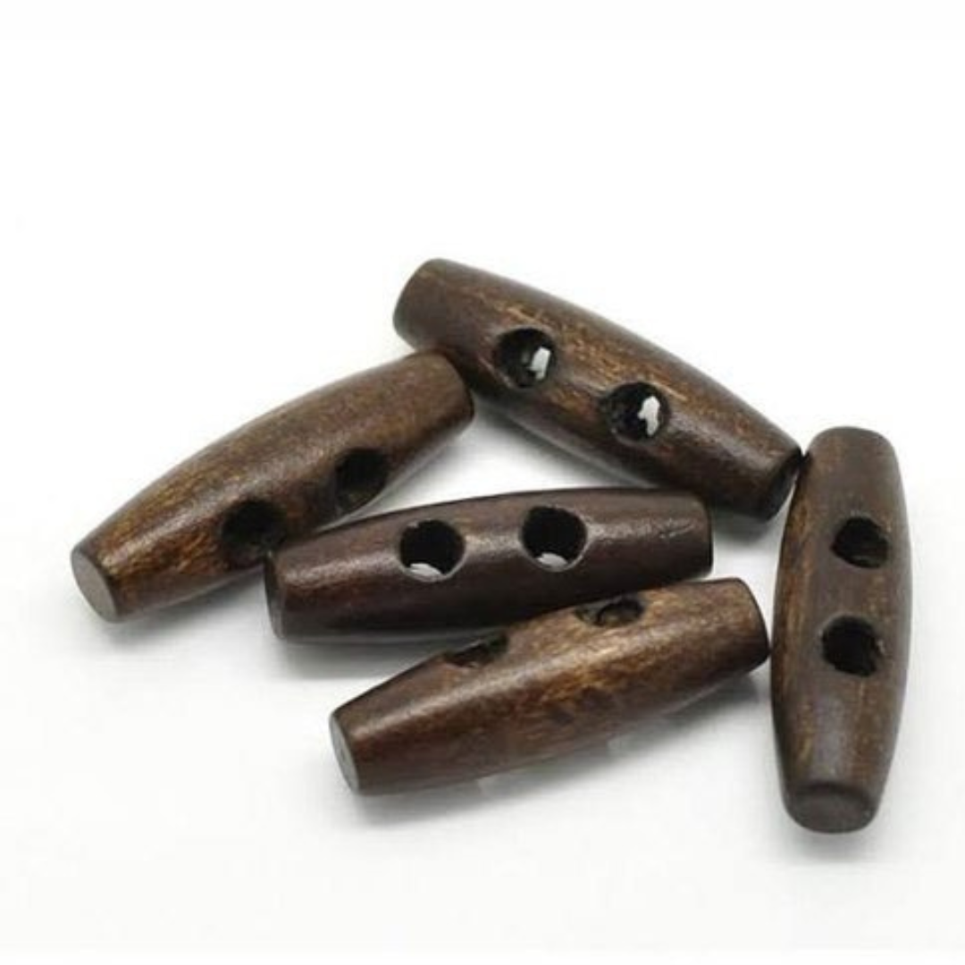 Wooden Toggle for Garments & Bags (Pack of 50 pcs)