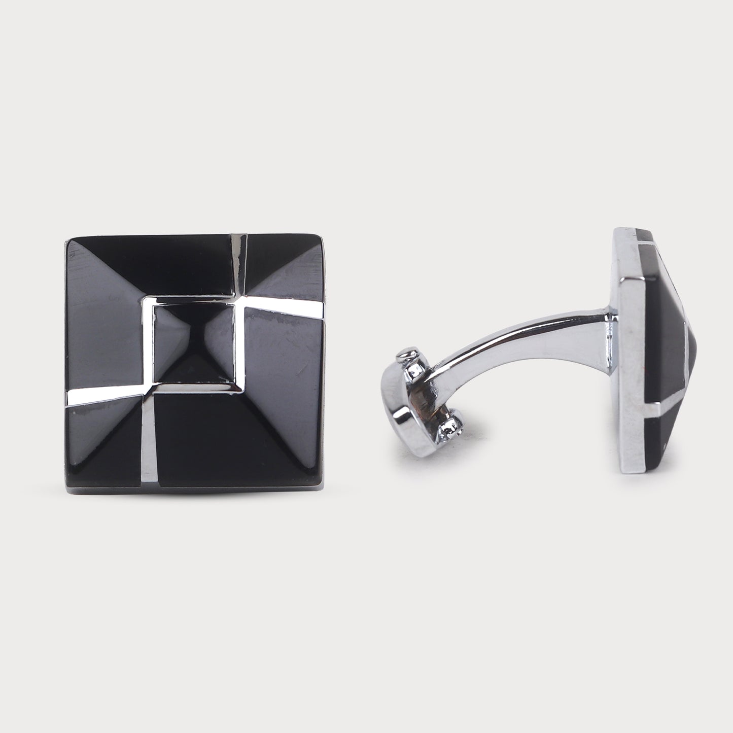 Designer Wear Black High Quality Cufflinks (Pack of 2 Pcs)