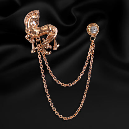 Modern Chain Brooch for Suits and Indo-Western Attire